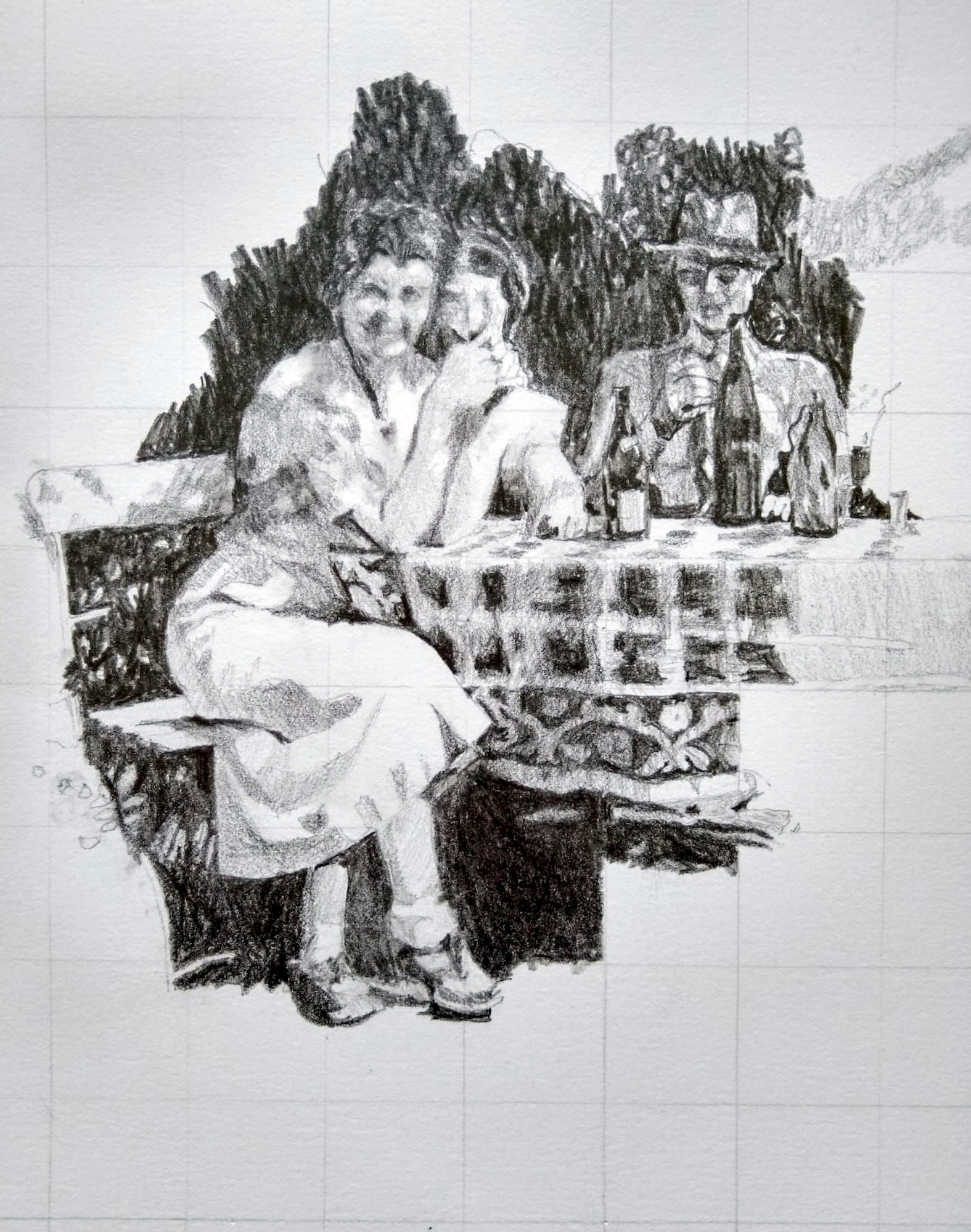 drawing from old photo